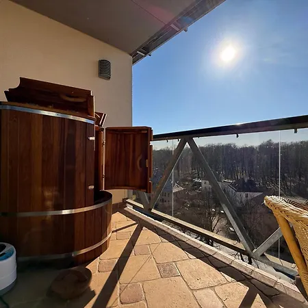 Sky-High Sauna Penthouse Retreat With City Views Apartment Riga